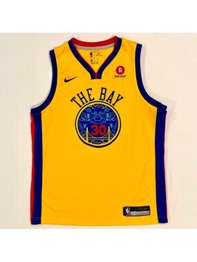 New Nike Steph Curry Golden State Warriors Jersey Boys Large 14-16 The Bay NBA